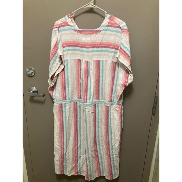 Time and Tru Striped Drawstring Waist Dress size XXL - Picture 2 of 3